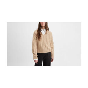 Levi'S 'Rae' Tan Cable Knit Long Sleeve Sweater Size M